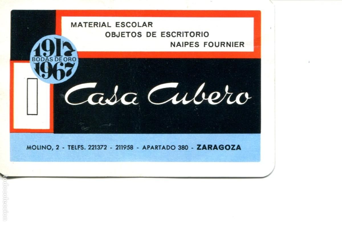 Colecionismo Calend&aacute;rios: CALENDARIO FOURNIER- CASA CUBERO BODAS DE ORO- MATERIAL ESCOLAR- ZARAGOZA A&Ntilde;O 1967
