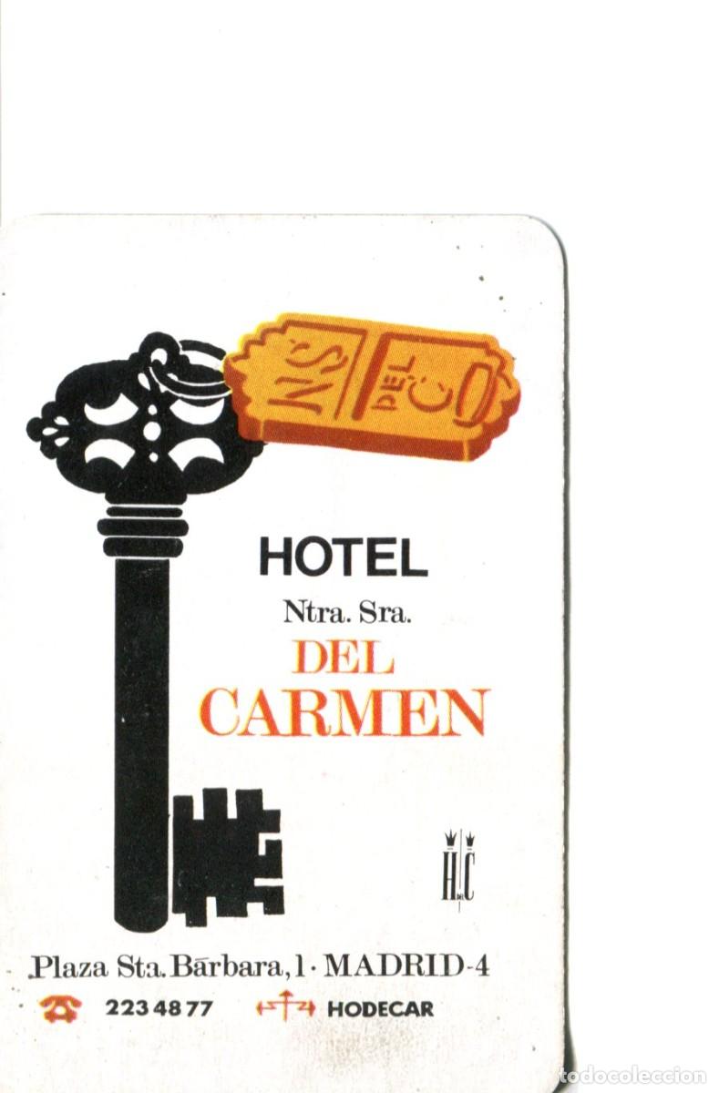 Coleccionismo calendarios: CALENDARIO DE BOLSILLO FOURNIER HOTEL NUESTRA SE&Ntilde;ORA DEL CARMEN MADRID 1968