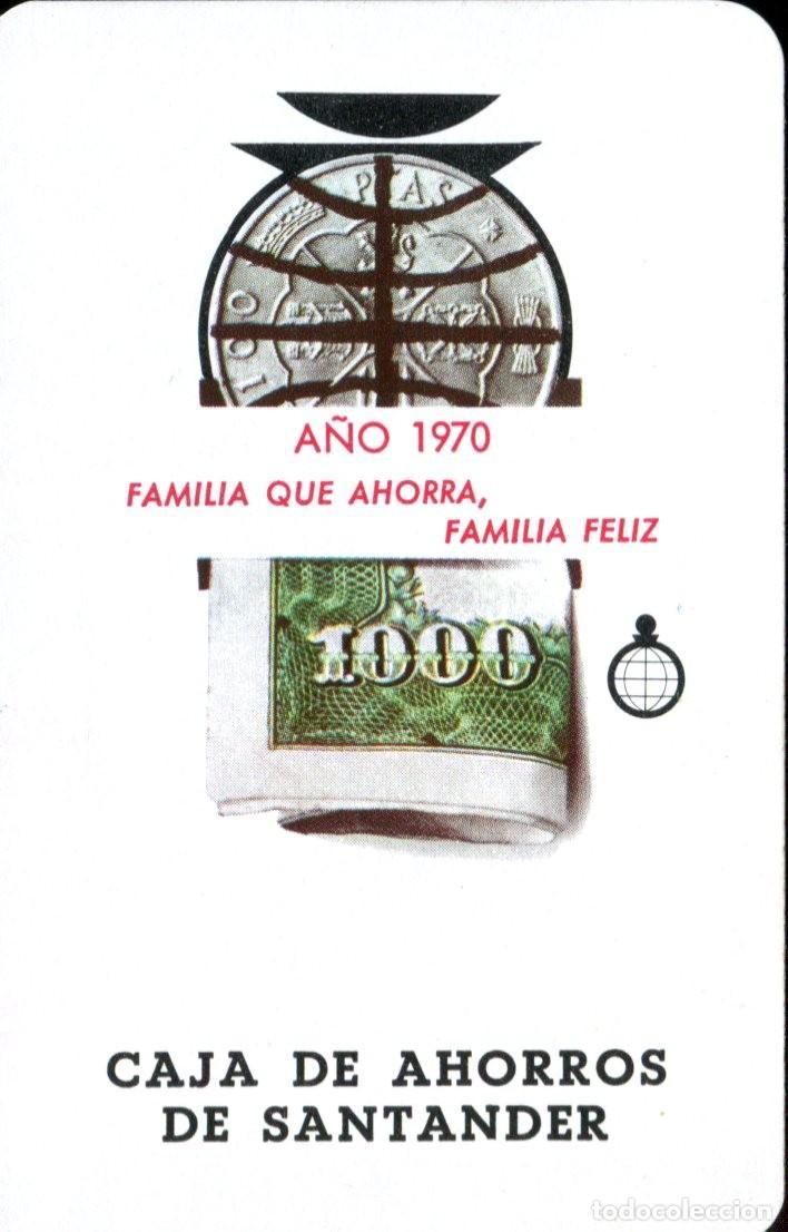 Coleccionismo calendarios: Calendario de bolsillo Caja de Ahorros de Santander, Heraclio Fournier, a&ntilde;o 1970. BANCOS Y CAJAS