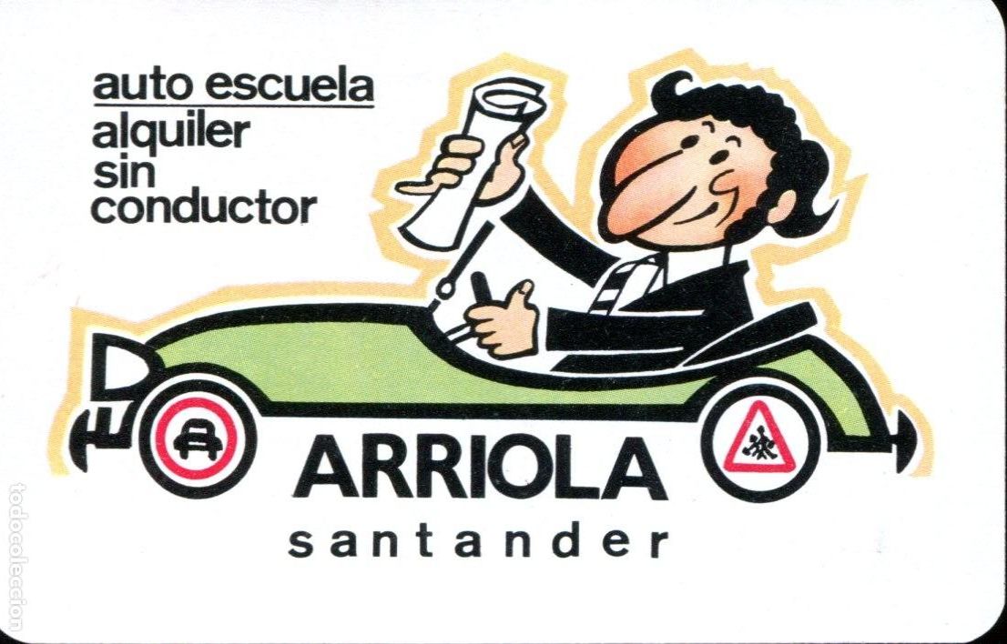 Coleccionismo calendarios: Calendario AUTOESCUELA Arriola Santander. 1971. Fournier