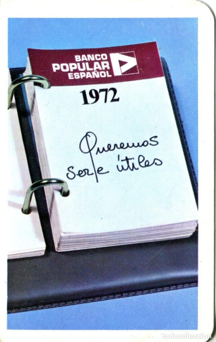 Coleccionismo calendarios: CALENDARIO NO FOURNIER. A&Ntilde;O 1972. BANCO POPULAR ESPA&Ntilde;OL.
