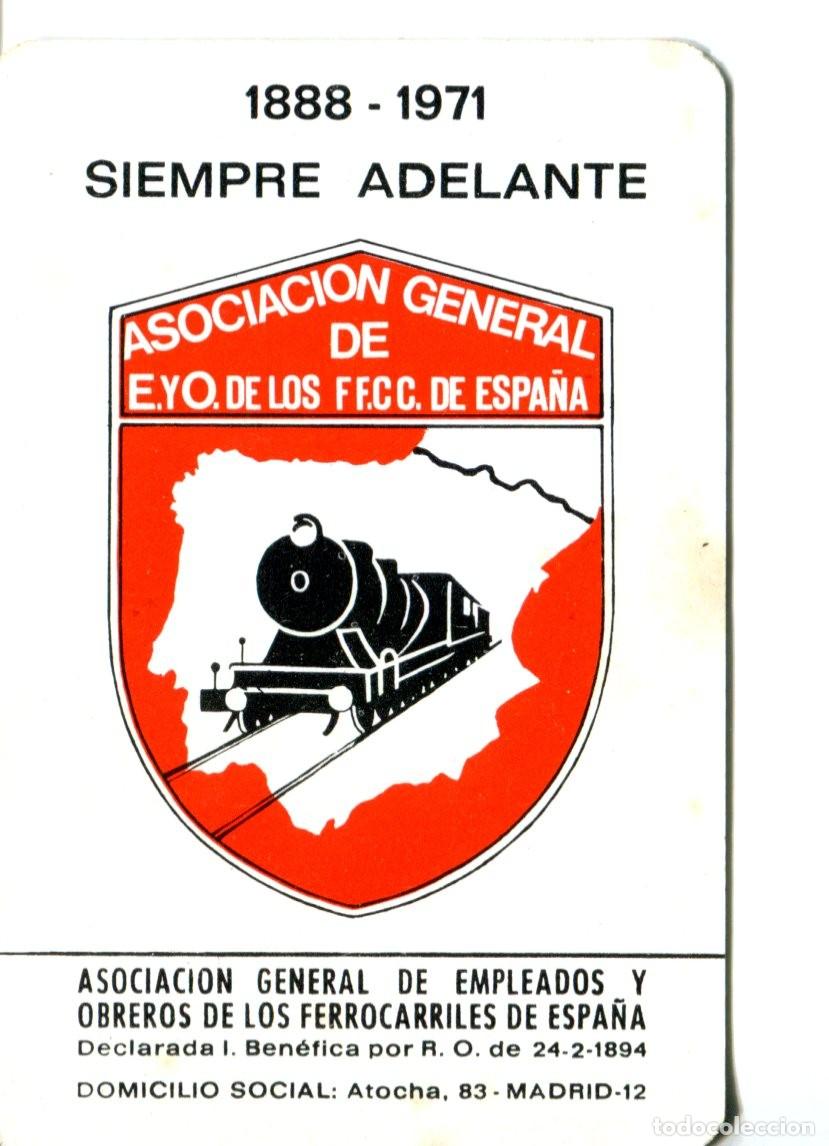 Coleccionismo calendarios: Calendario bolsillo - A&Ntilde;O 1971 - ASOCIACI&Oacute;N FERROCARRILES DE ESPA&Ntilde;A - TREN