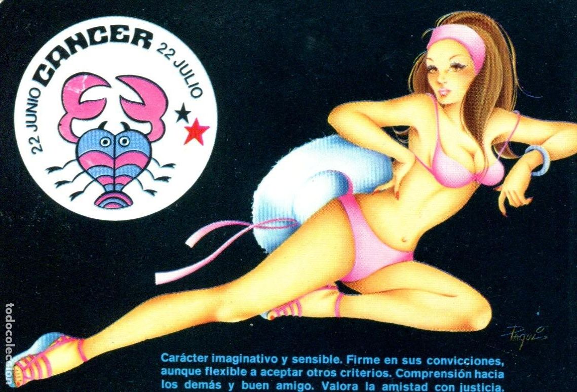 Coleccionismo calendarios: CALENDARIO HOROSCOPO ZODIACO CANCER A&Ntilde;O 1975