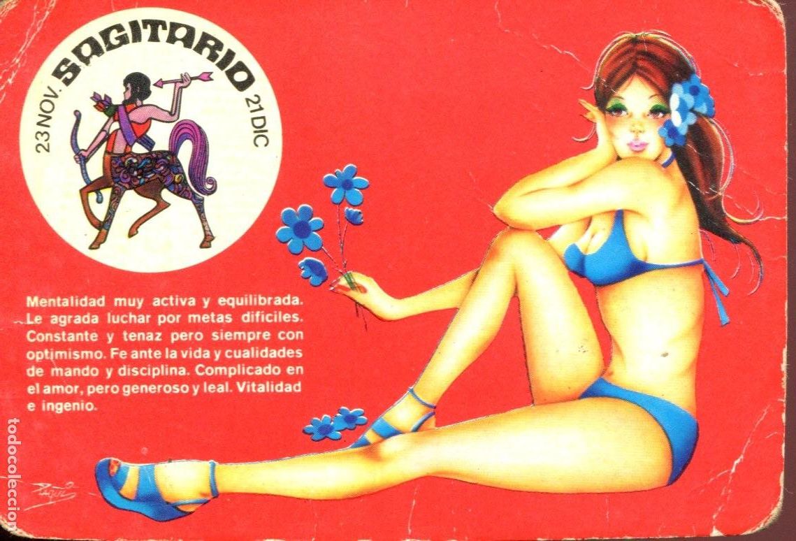 Coleccionismo calendarios: CALENDARIO HOROSCOPO ZODIACO SAGITARIO A&Ntilde;O 1976