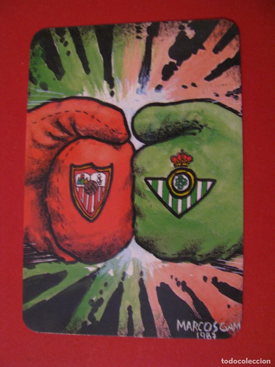 Coleccionismo Calendarios: CALENDARIO DE 1988. IMAGEN DIBUJO SEVILLA - BETIS. MARCOS GAM. PUBL. BAR LA UNA Y MEDIA, CAMAS