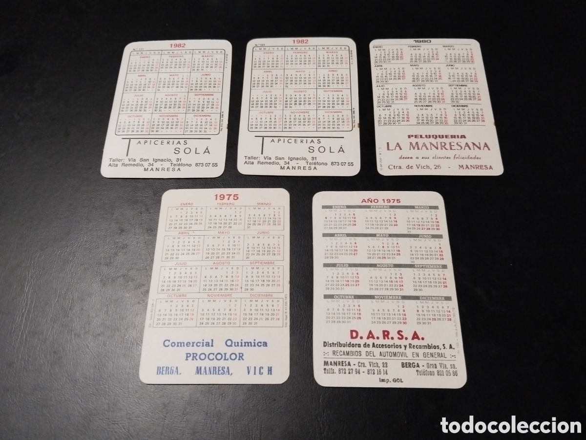 Sammeln von Kalendern: Lote de 5 Calendarios Er&oacute;ticos. A&ntilde;os 1975(2), 1980(2), 1982