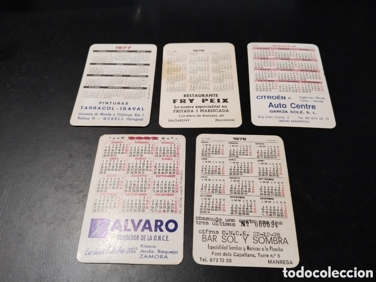 Collezionismo Calendari: Lote de 5 Calendarios Er&oacute;ticos. A&ntilde;os 1976,1977,1979,2002,2003