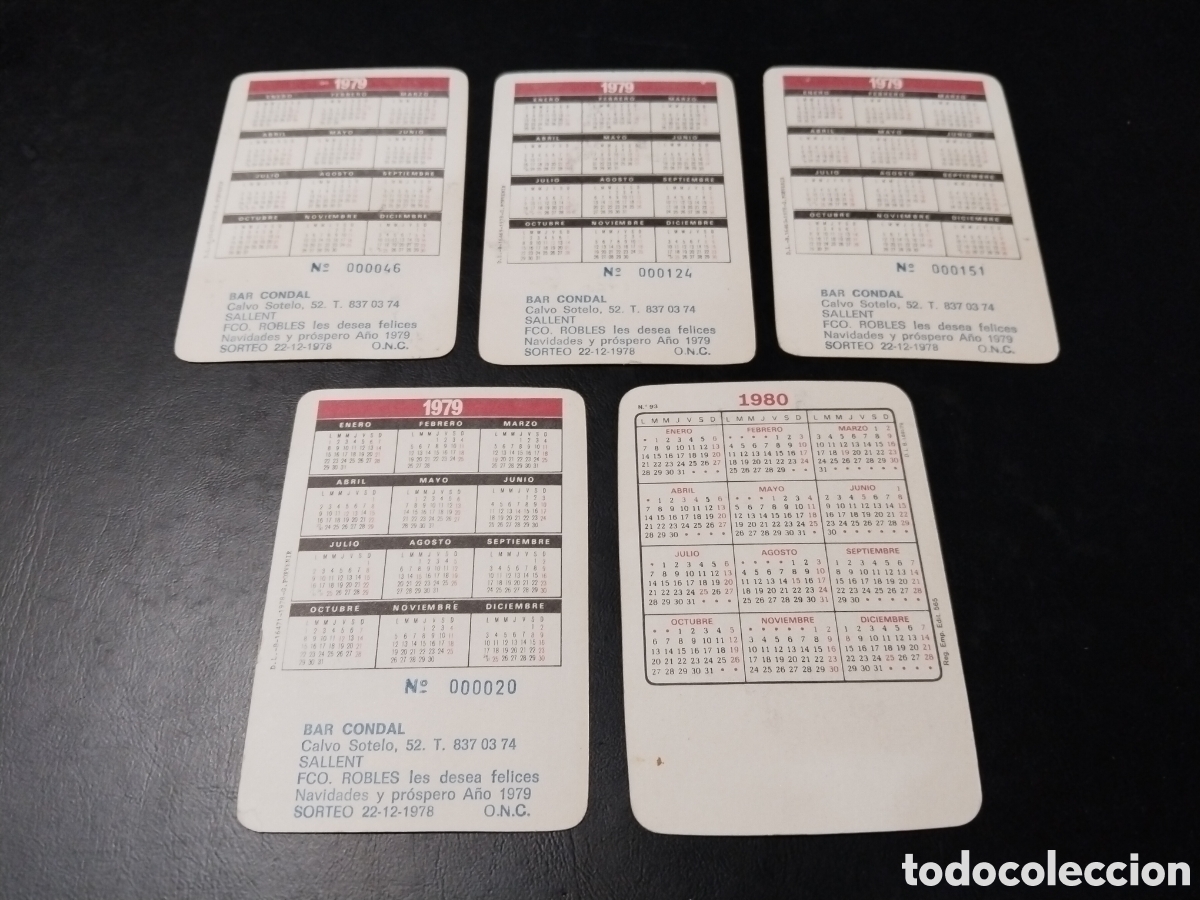Collezionismo Calendari: Lote de 5 Calendarios Er&oacute;ticos. A&ntilde;os 1979(4), 1989