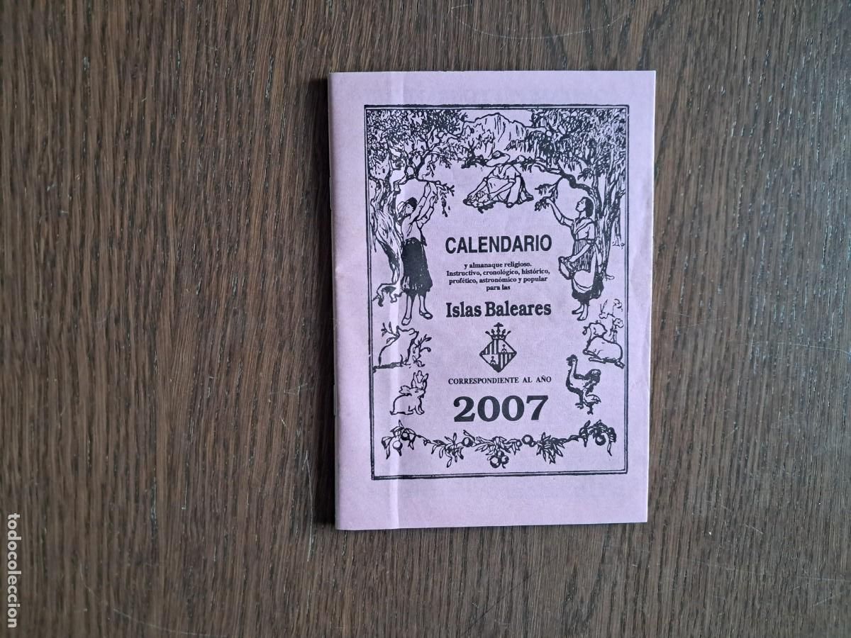 Coleccionismo calendarios: calendario, paren&ograve;stic, Islas Baleares, a&ntilde;o 2007