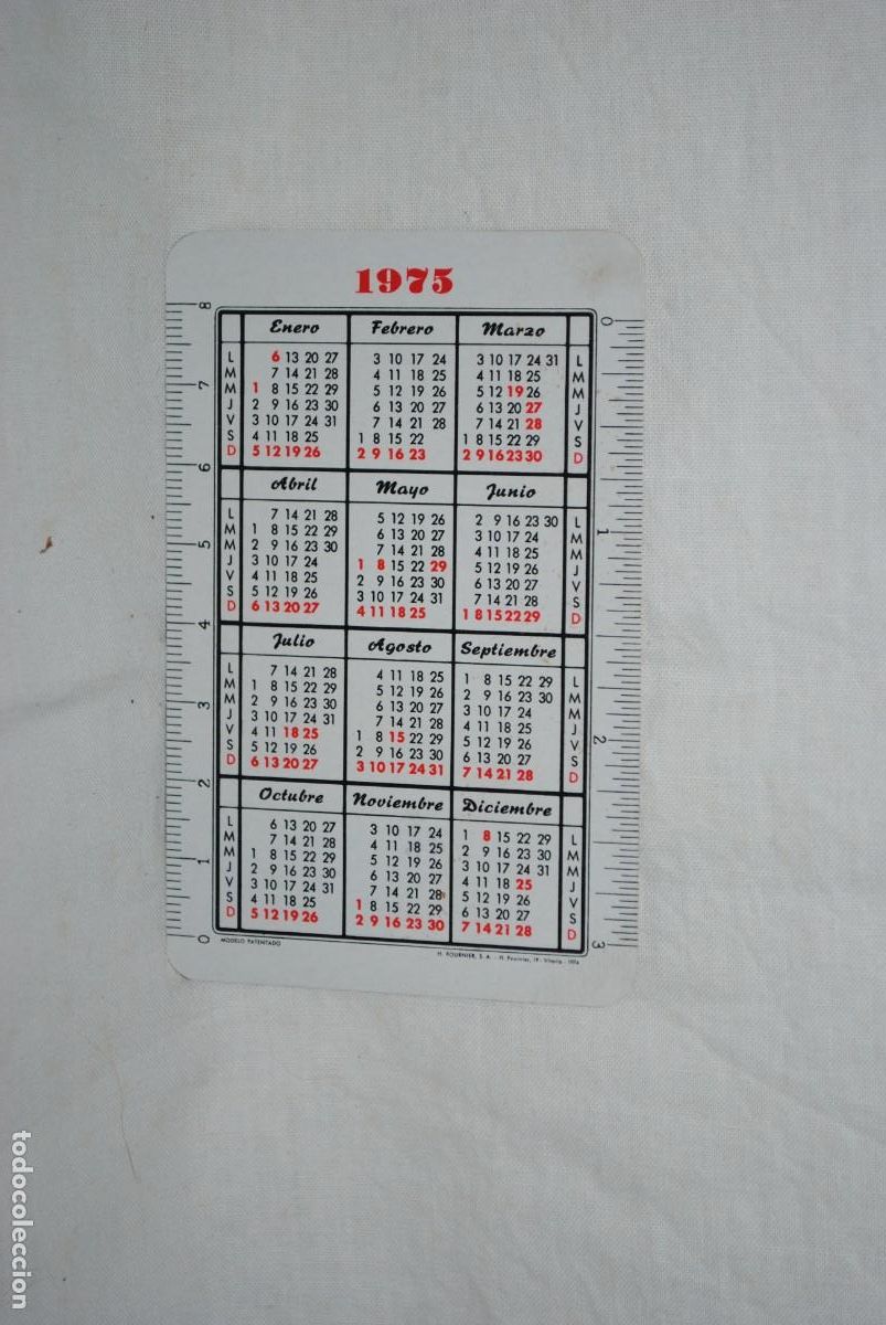 Coleccionismo calendarios: FOURNIER , LA INMACULADA , MURILLO . 1975 . - Foto 2