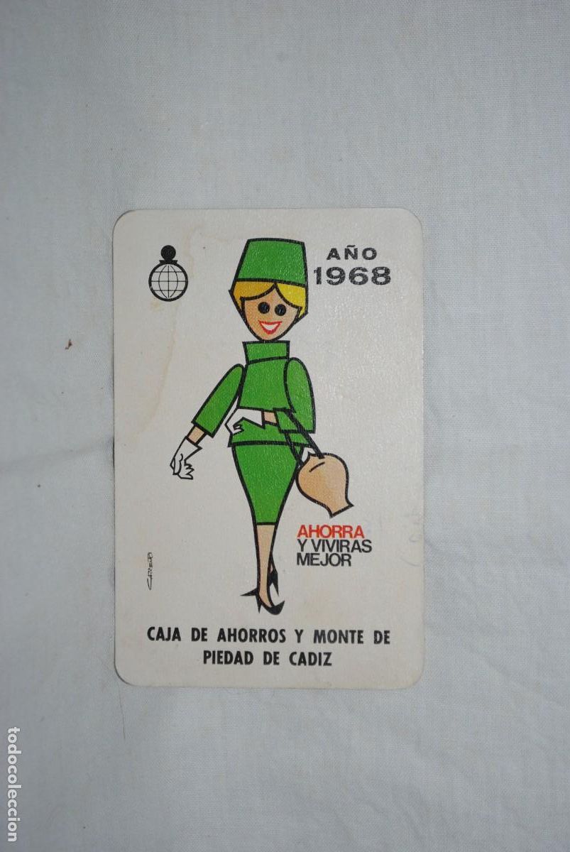 Coleccionismo calendarios: FOURNIER , CAJA DE AHORROS Y MONTE DE PIEDAD DE CADIZ , 1968 .
