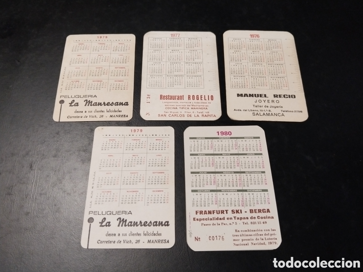 Collezionismo Calendari: Lote de 5 Calendarios Er&oacute;ticos. 1976, 1977, 1979(2), 1989