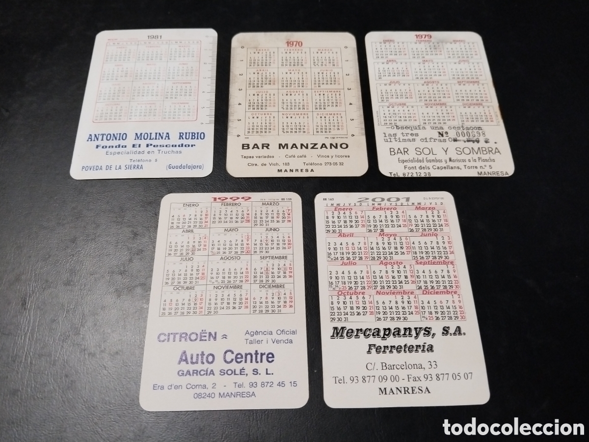 Collezionismo Calendari: Lote de 5 Calendarios Er&oacute;ticos. A&ntilde;os 1970, 1979, 1981, 1999, 2001