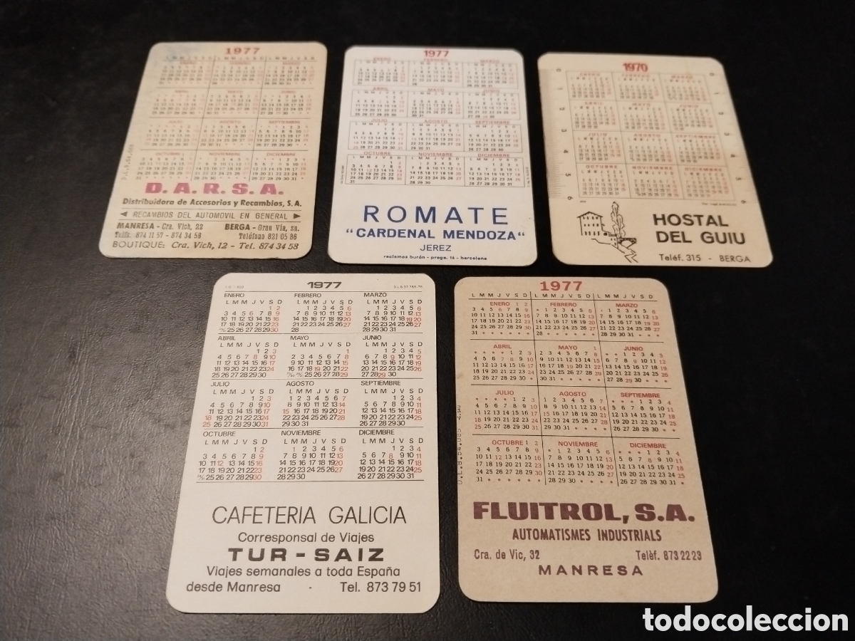 Collezionismo Calendari: Lote de 5 Calendarios Er&oacute;ticos. A&ntilde;os 1970, 1977(4)