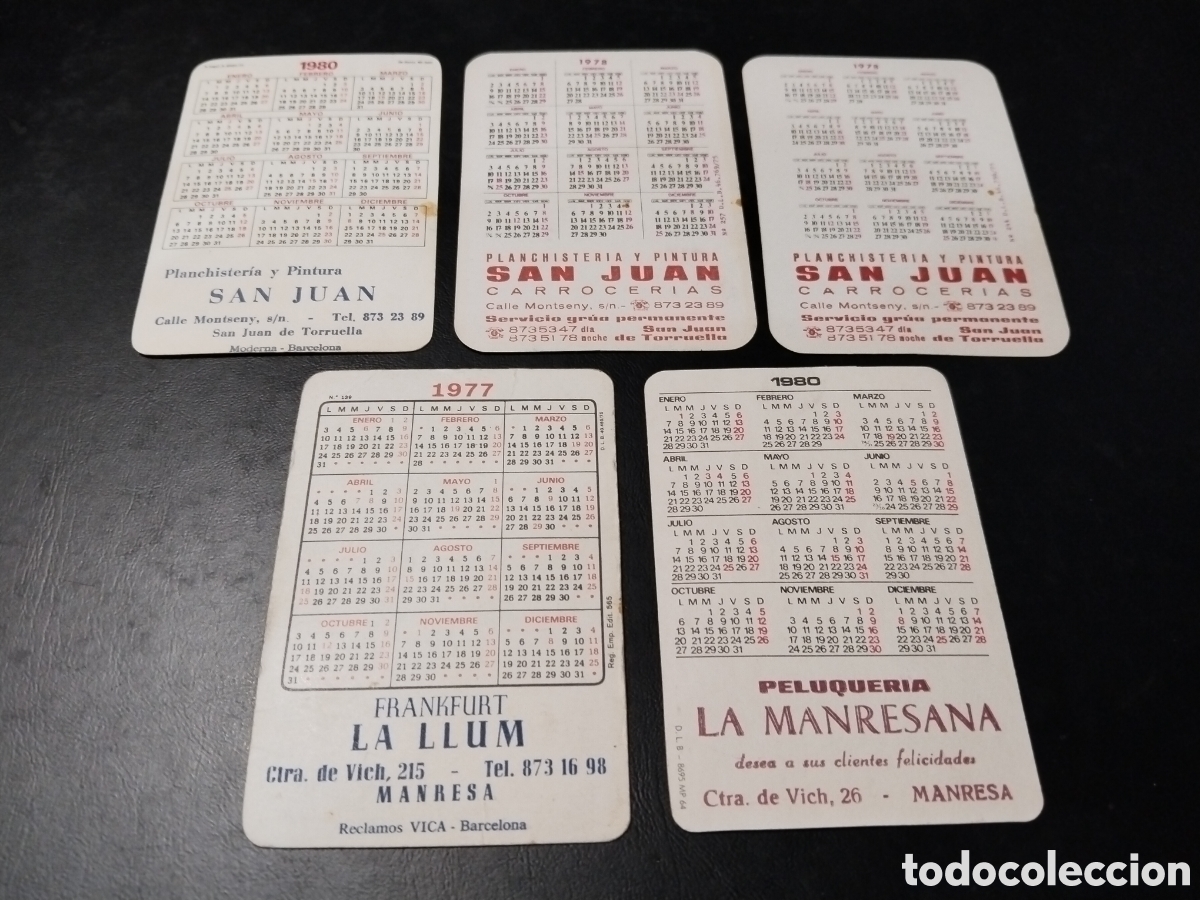 Collezionismo Calendari: Lote de 5 Calendarios Er&oacute;ticos. A&ntilde;os 1977, 1978(2), 1980(2)