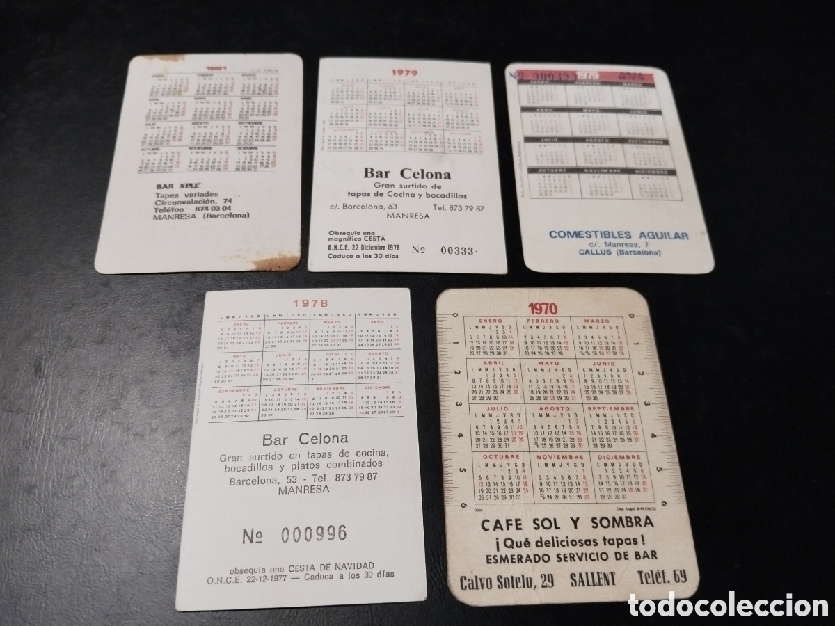 Coleccionismo calendarios: Lote de 5 Calendarios Er&oacute;ticos. A&ntilde;os 1970, 1978, 1979(2), 1981