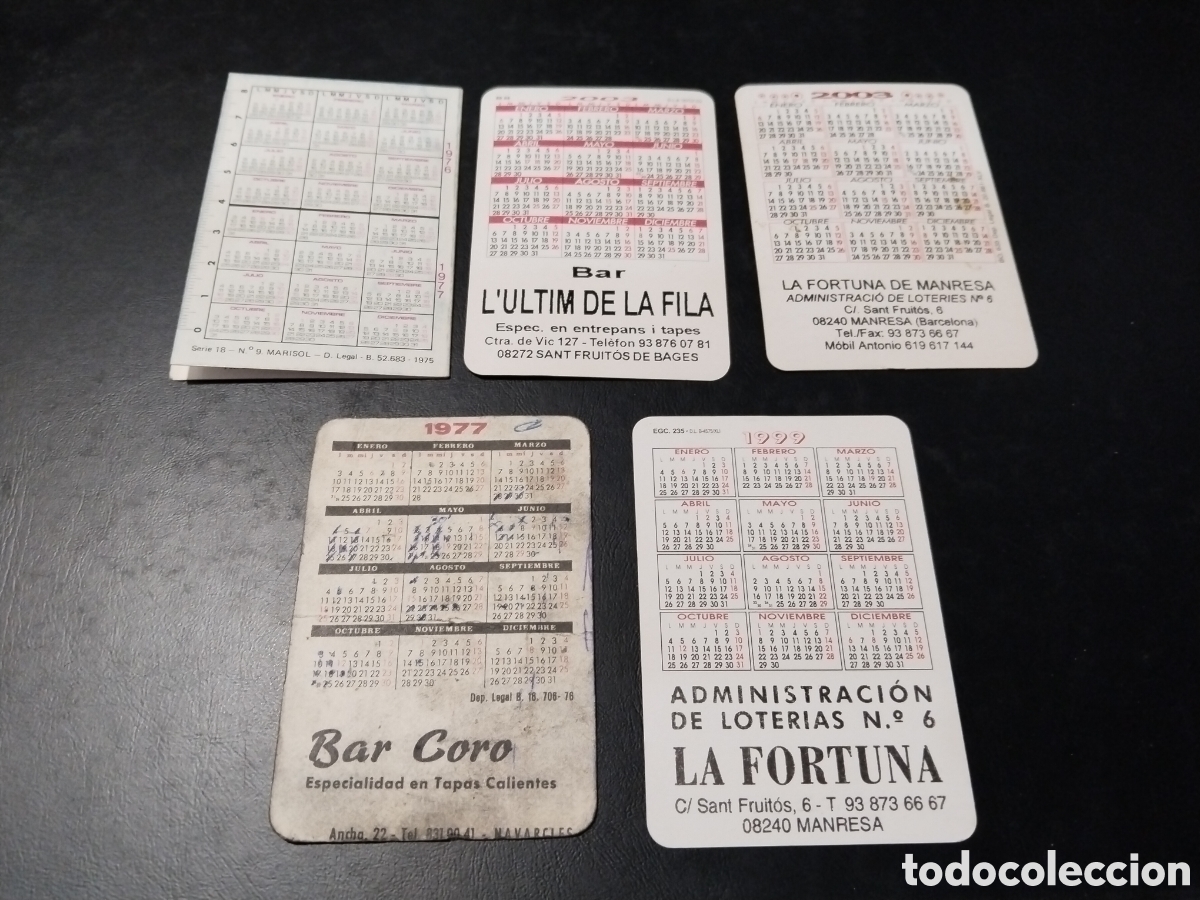 Collectionnisme Calendriers: Lote de 5 Calendarios Er&oacute;ticos. A&ntilde;os 1976/77, 1977, 1999, 2003(2)
