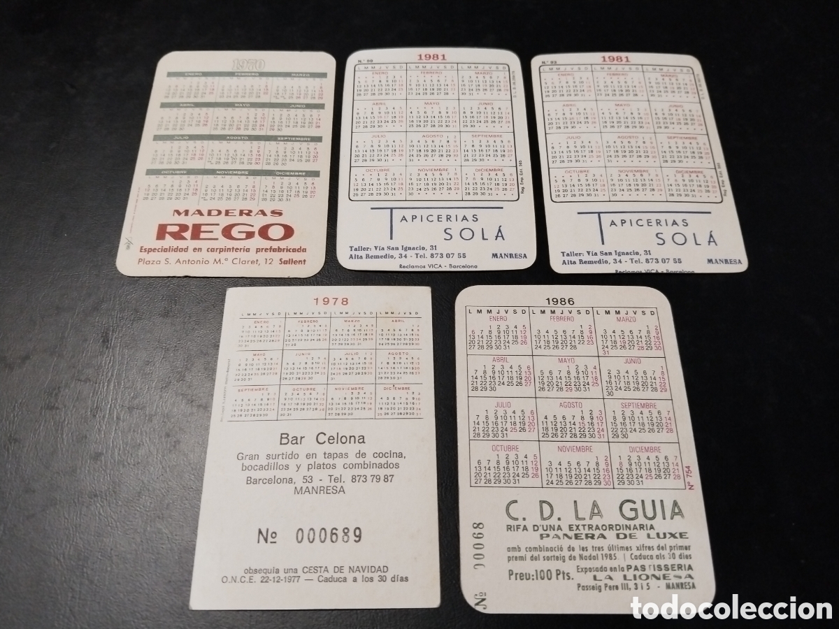 Coleccionismo calendarios: Lote de 5 Calendarios Er&oacute;ticos. A&ntilde;os 1970, 1978, 1981(2), 1986