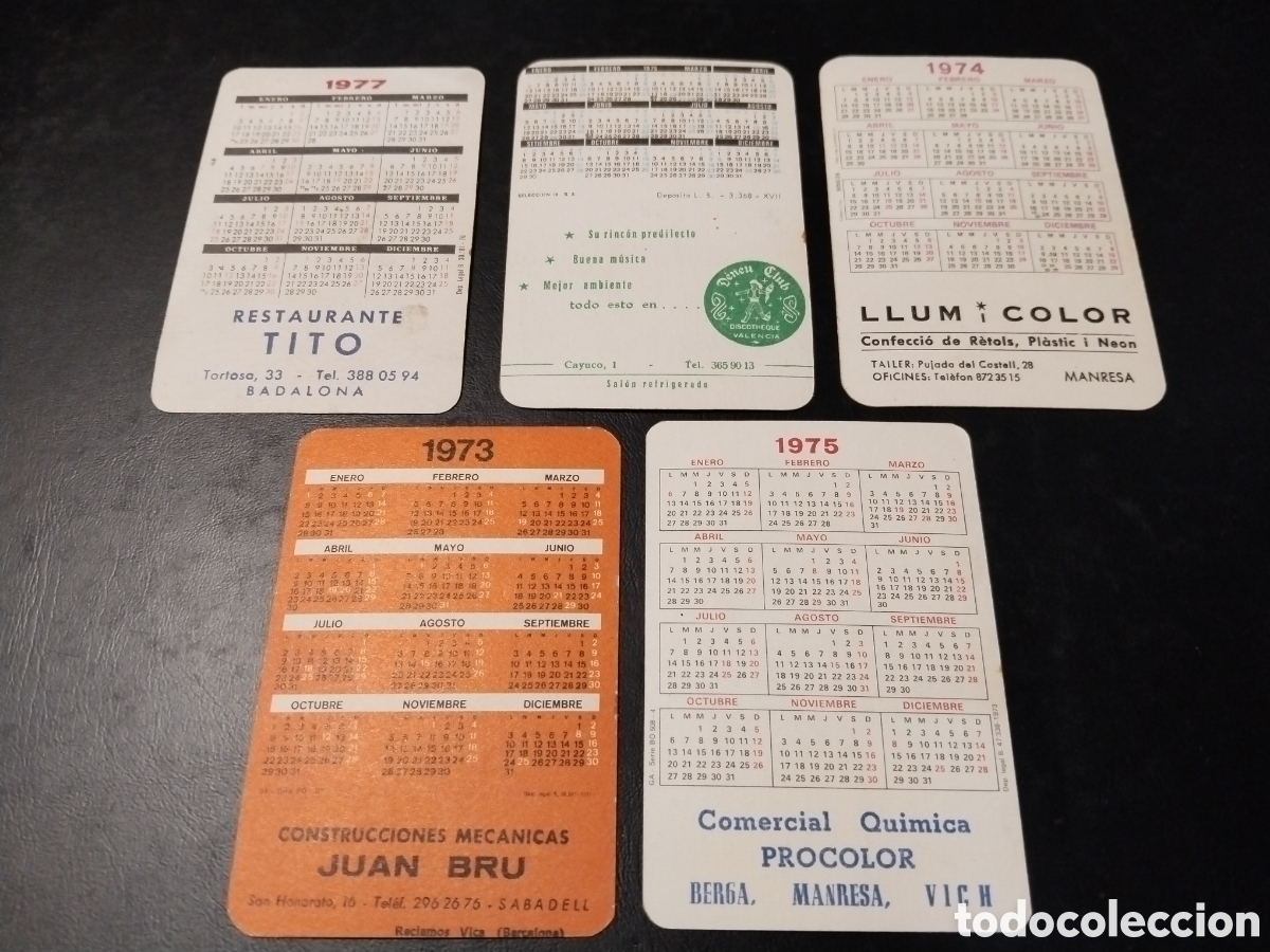 Collezionismo Calendari: Lote de 5 Calendarios Er&oacute;ticos. A&ntilde;os 1973, 1974, 1975(2), 1977