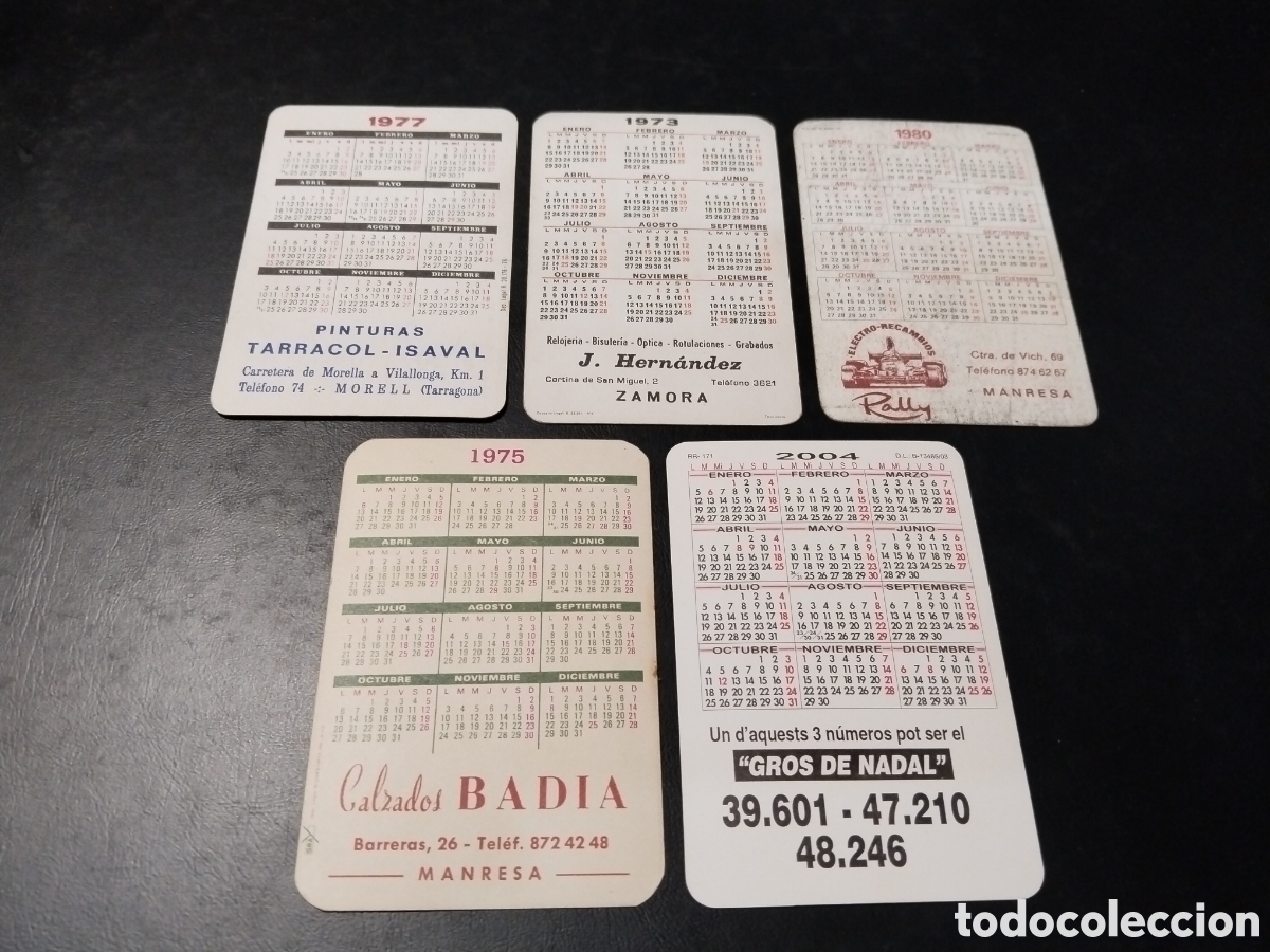 Collezionismo Calendari: Lote de 5 Calendarios Er&oacute;ticos. A&ntilde;o 1973, 1975, 1977, 1980, 2004