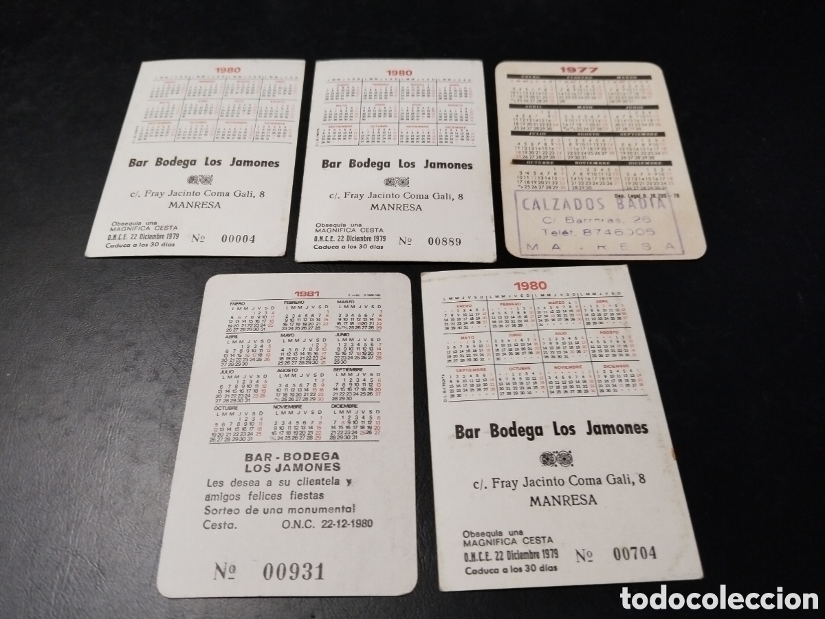 Collezionismo Calendari: Lote de 5 Calendarios Er&oacute;ticos. A&ntilde;os 1977, 1980(3), 1981