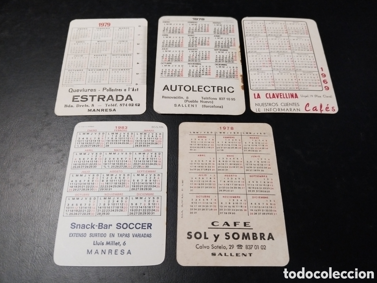 Collezionismo Calendari: Lote de 5 Calendarios Er&oacute;ticos. A&ntilde;os 1969, 1978(2), 1979, 1983