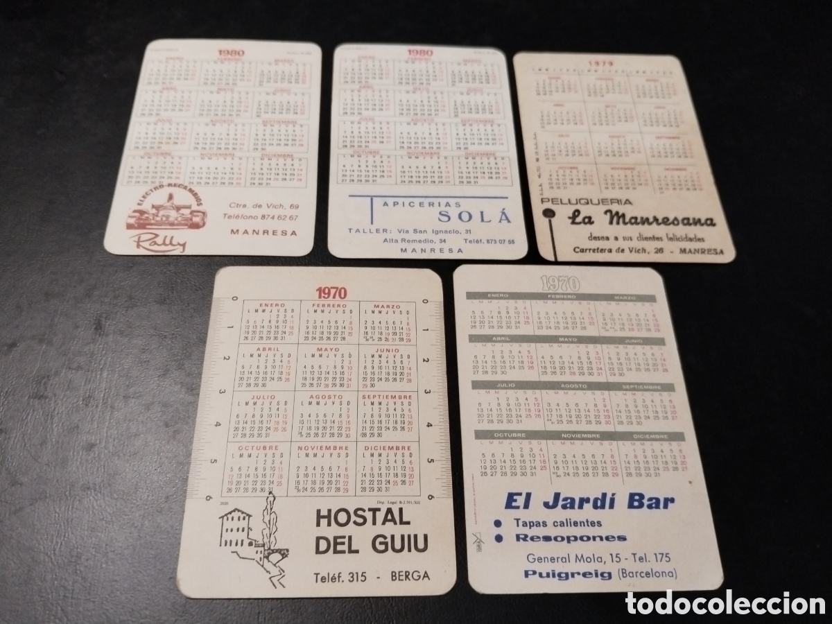 Sammeln von Kalendern: Lote de 5 Calendarios Er&oacute;ticos. A&ntilde;os 1970(2), 1979, 1980(2)