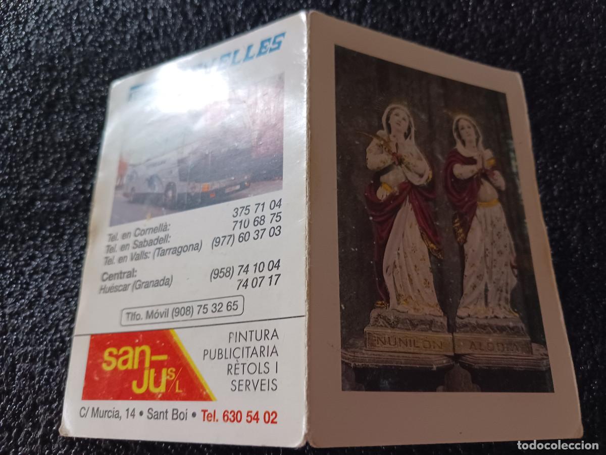 Coleccionismo Calendarios: calendario diptico 1998, santas, nunilon y alodia, patronas de huescar, granada, autocares revelles