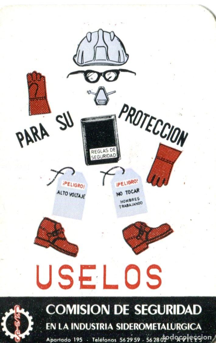 Coleccionismo calendarios: Calendario COMISION DE SEGURIDAD en la Industria Siderometalurgica 1975