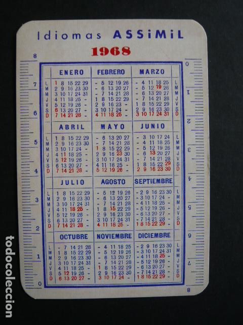 Coleccionismo calendarios: CALENDARIO DE BOLSILLO IDIOMAS ASSIMIL 1968 - Foto 2
