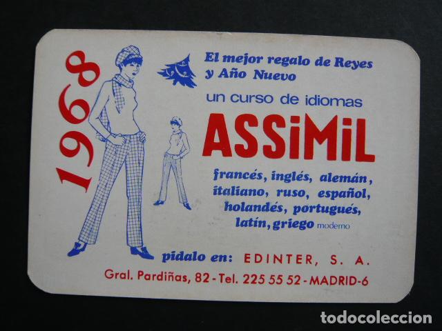 Coleccionismo calendarios: CALENDARIO DE BOLSILLO IDIOMAS ASSIMIL 1968 - Foto 1