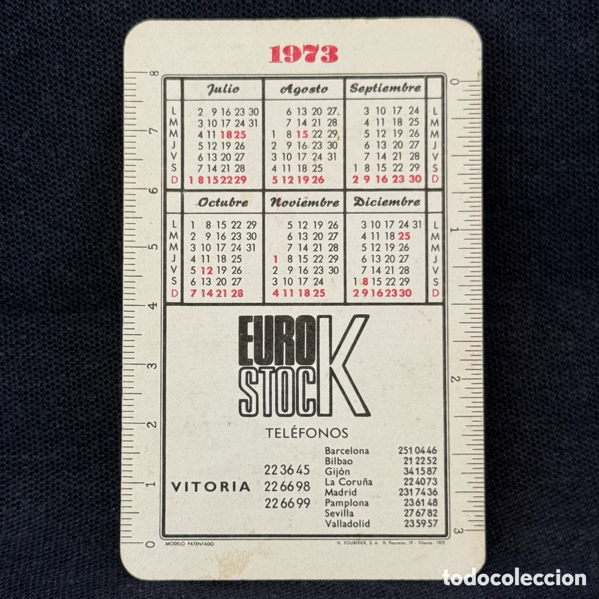Collectionnisme Calendriers: CALENDARIO BOLSILLO FOURNIER EUROSTOCK EURO STOCK 1973