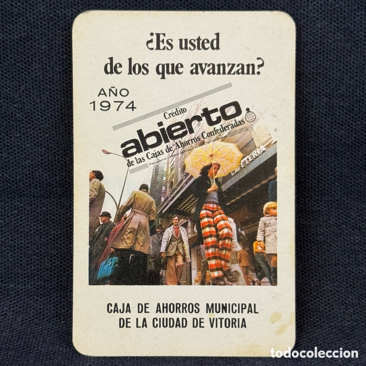 Coleccionismo calendarios: CALENDARIO BOLSILLO FOURNIER CAJA AHORROS MUNICIPAL VITORIA 1974