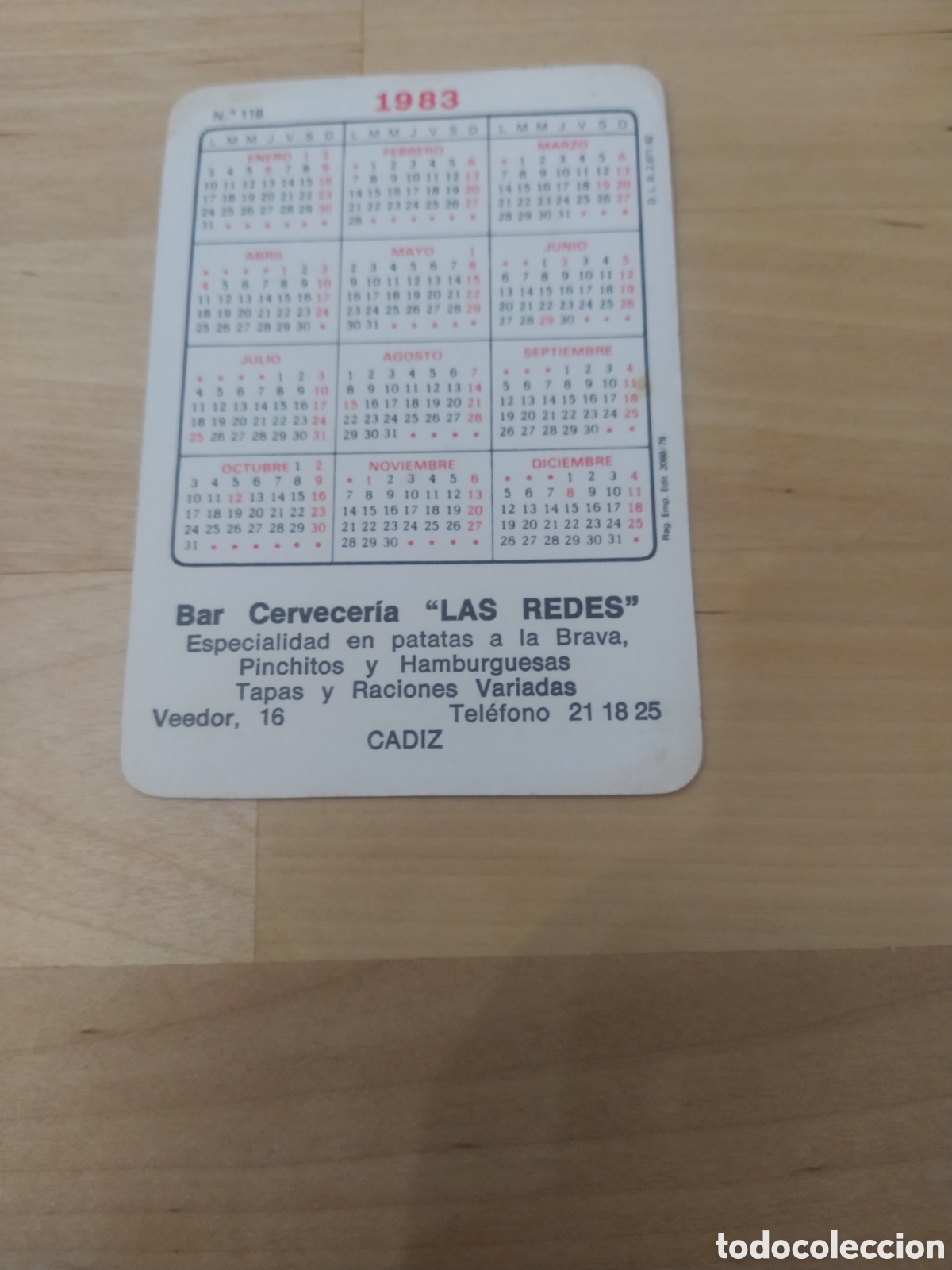 Coleccionismo calendarios: CALENDARIO DE BOLSILLO 1983 - Foto 2