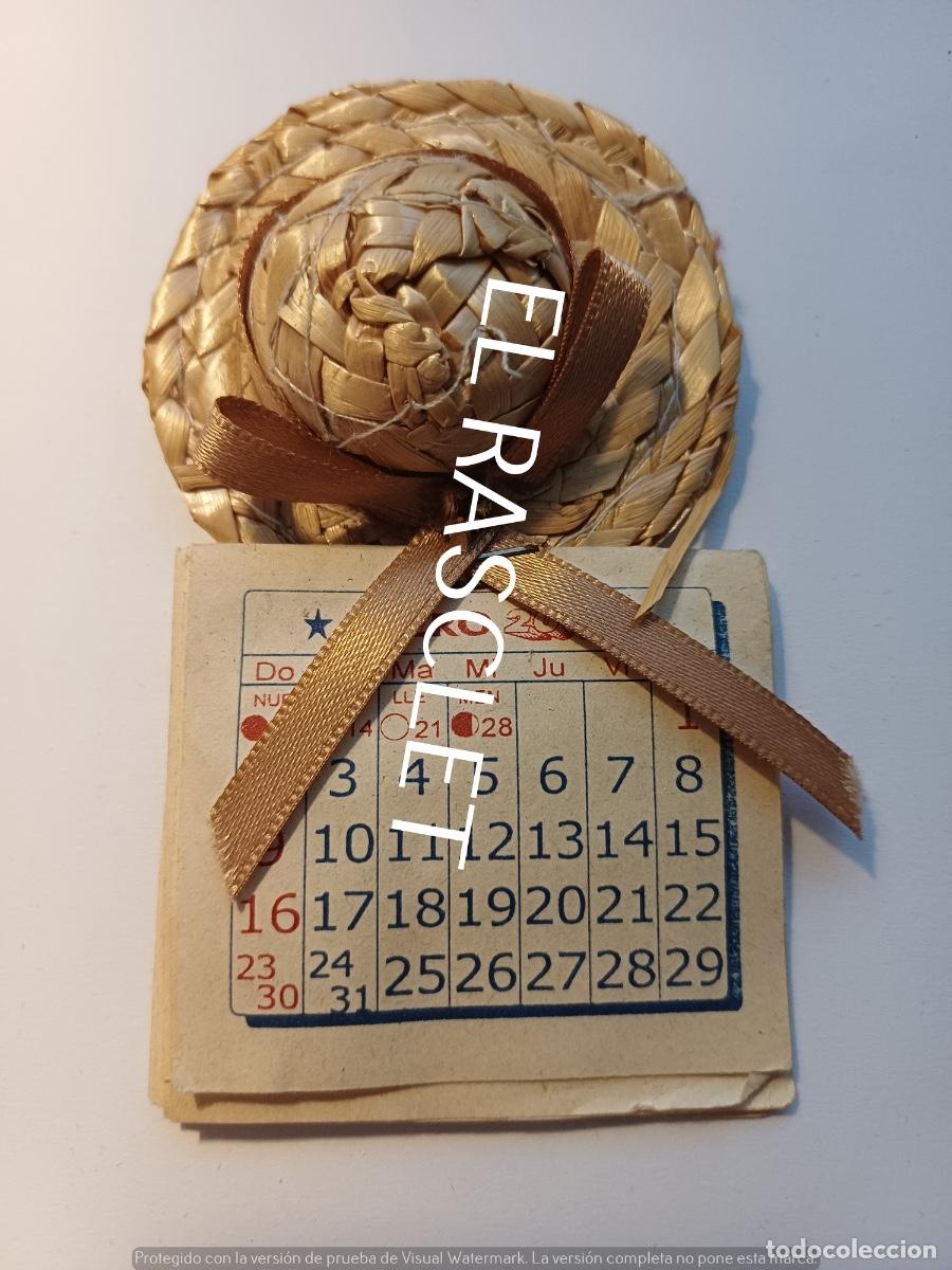 Coleccionismo Calendarios: PEQUE&Ntilde;O CALENDARIO PARA COLGAR CON SOMBRERO DE ESPARTO - A&Ntilde;O 2000 -