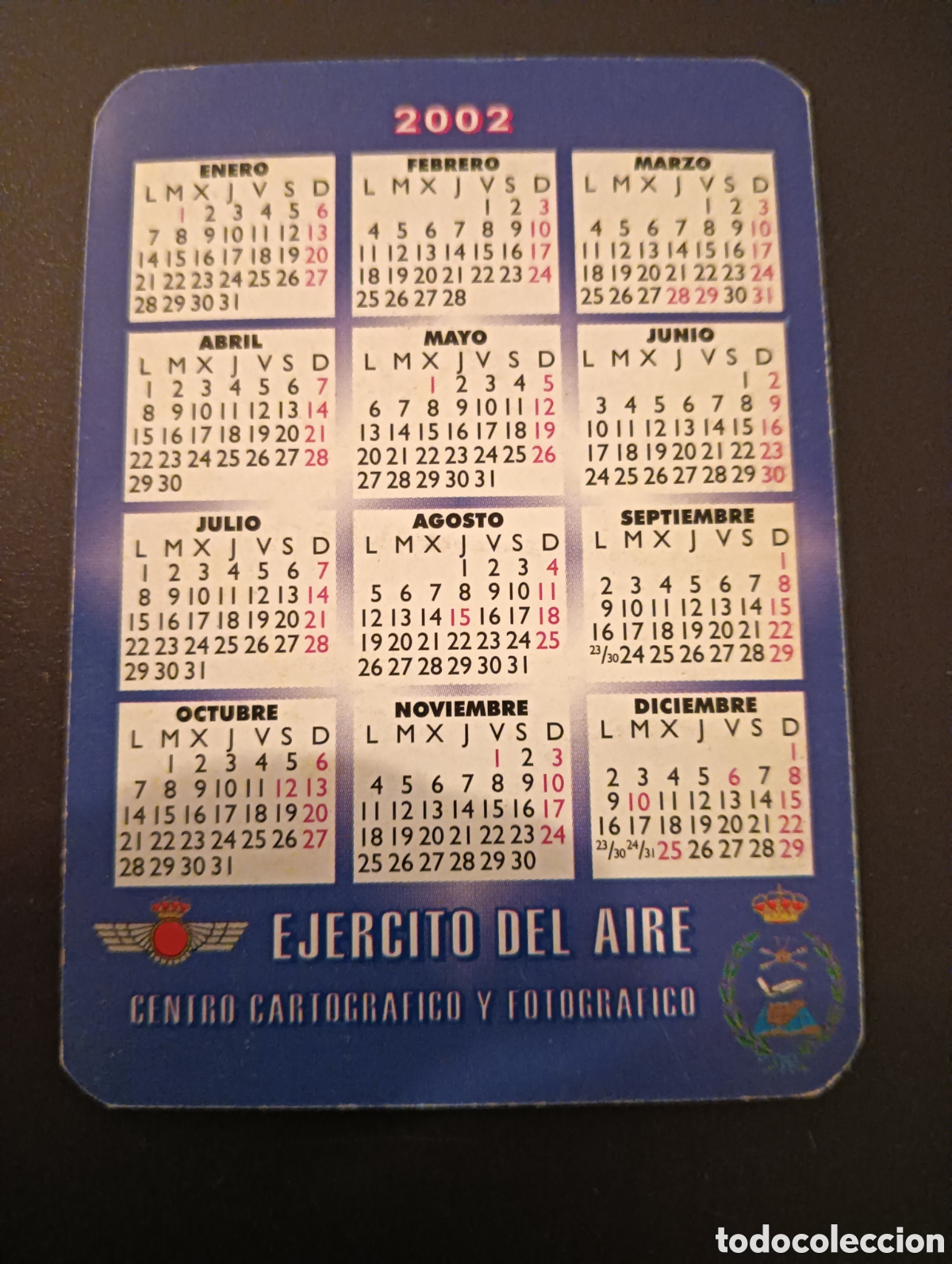 Coleccionismo calendarios: Calendario ejercito del aire,2002 - Foto 2
