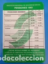 Coleccionismo Calendarios: Calendario 1993 Publicidad SEGURIDAD SOCIAL