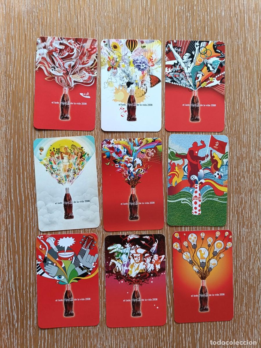 Coleccionismo Calendarios: 9 CALENDARIO BOLSILLO - A&Ntilde;O 2008 - COCA COLA - NAIPES COMAS