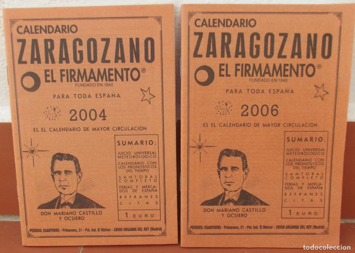 Coleccionismo calendarios: 2 Calendarios zaragozanos