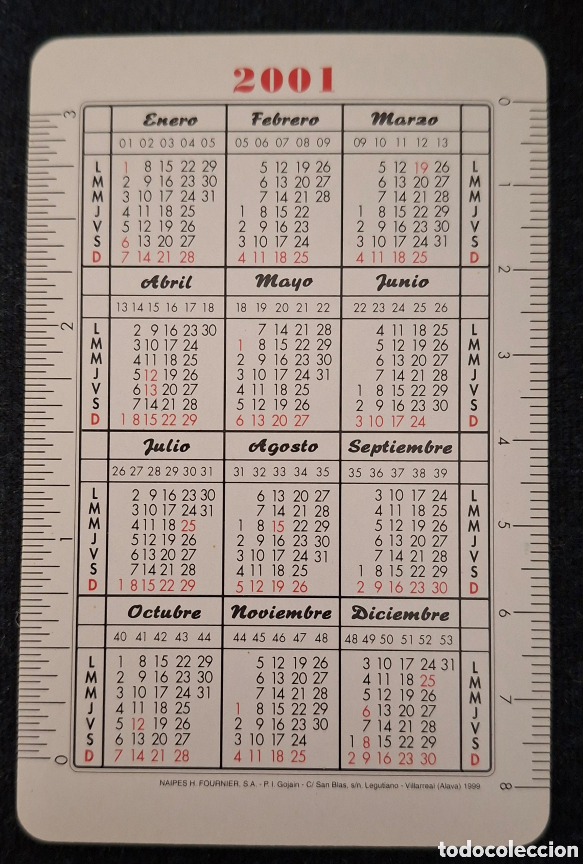 Coleccionismo calendarios: Calendario Caja Duero 2001 - Foto 2