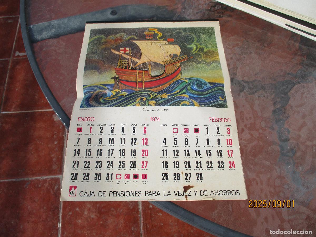 Coleccionismo calendarios: CALENDARIO ANTIGUO DE 1974 - Foto 1