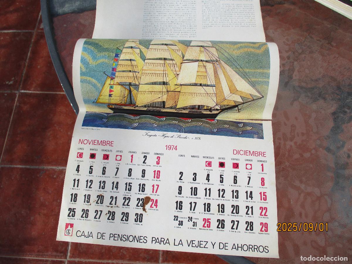 Coleccionismo calendarios: CALENDARIO ANTIGUO DE 1974 - Foto 2