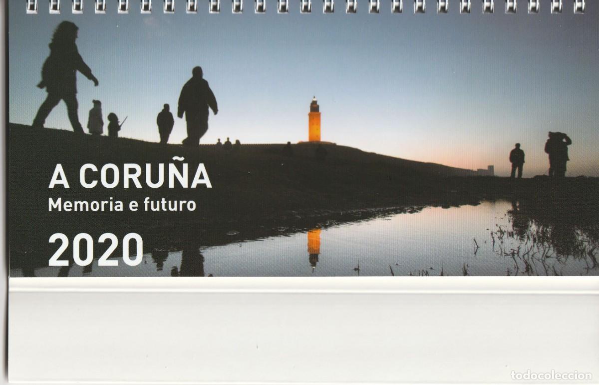 Colecionismo Calend&aacute;rios: Calendario Sobremesa A&ntilde;o 2020 A CORU&Ntilde;A Memoria y Futuro Portada Reflejos Torre Hercules Im&aacute;genes en