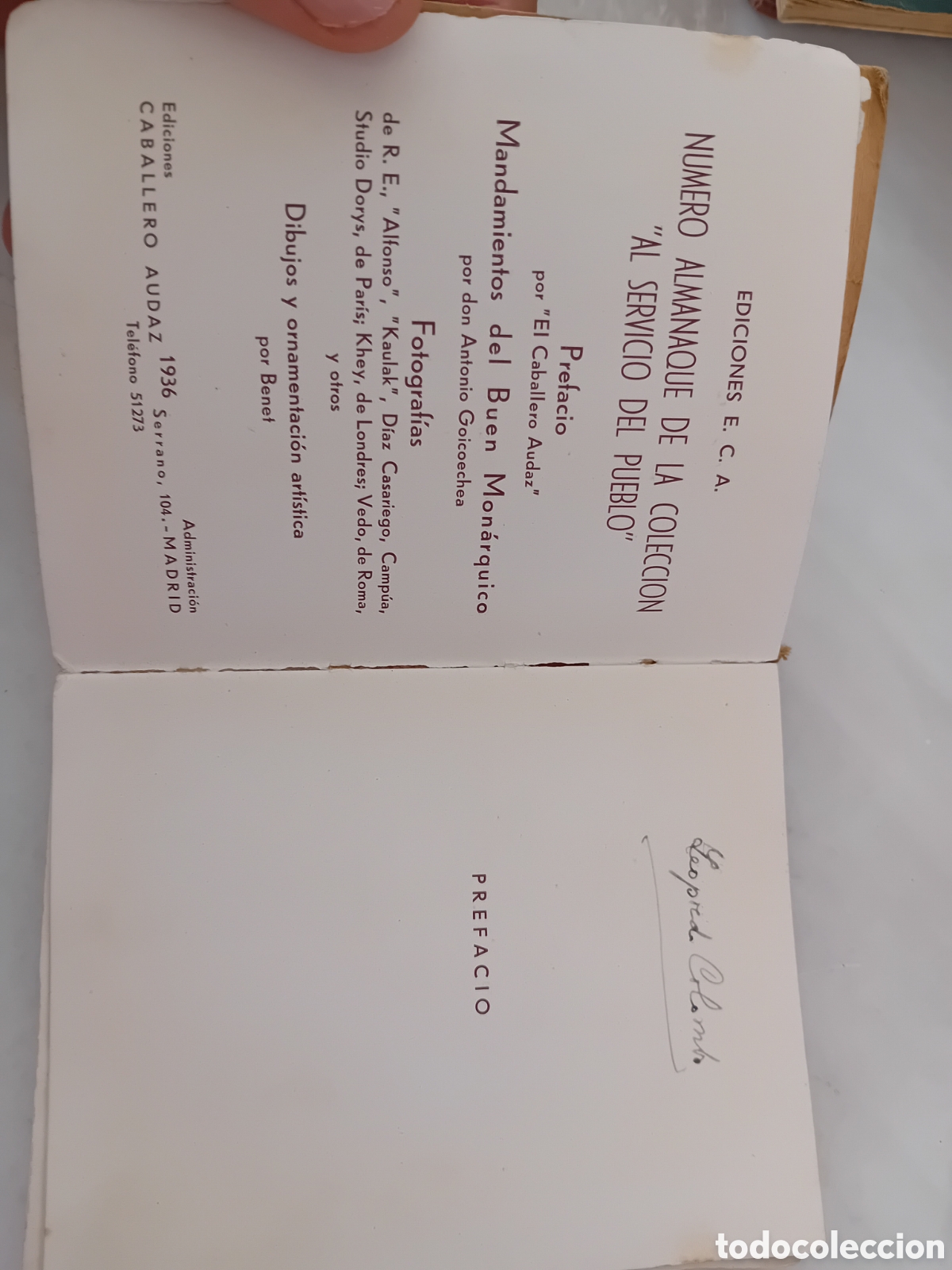 Coleccionismo calendarios: almanaque monarquico a&ntilde;o 1936 - Foto 2