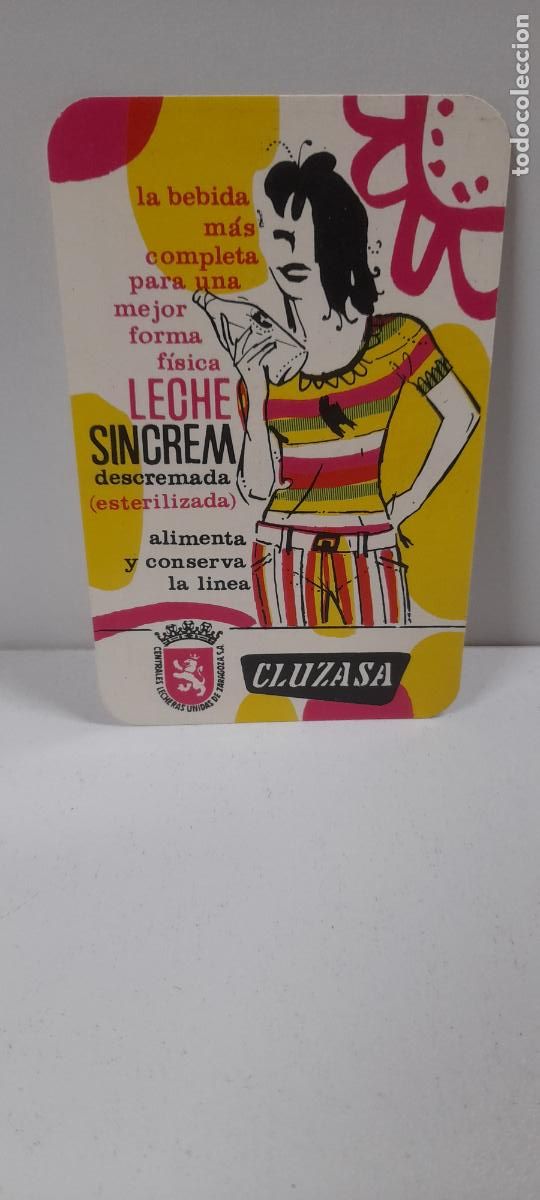 Coleccionismo calendarios: CALENDARIO DE BOLSILLO LECHE / BATIDOS CLUZASA . CENTRALES LECHERAS UNIDAS DE ZARAGOZA . A&Ntilde;O 1968