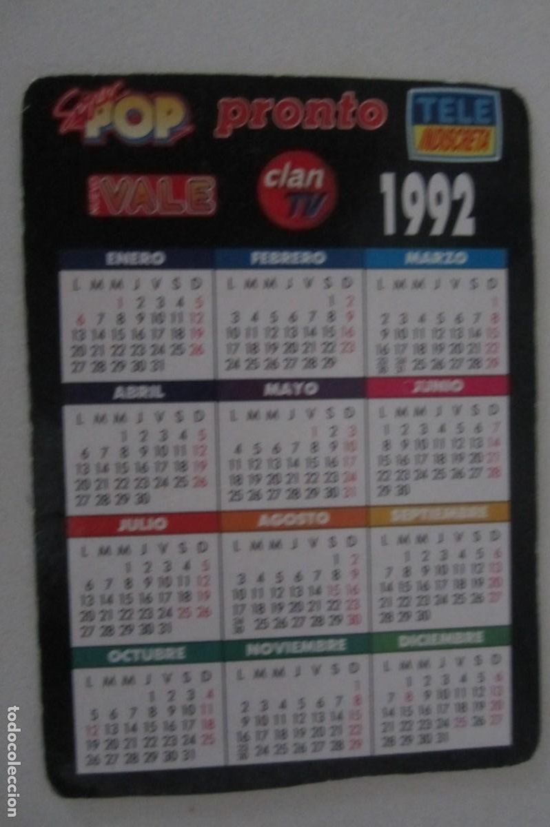 Coleccionismo calendarios: Calendario Super Pop 1992 - Foto 1