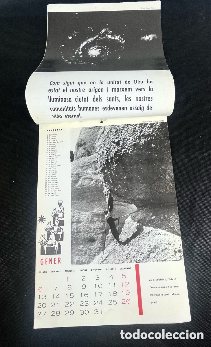 Coleccionismo calendarios: CALENDARI ESCOLTA, ANY 1964 - EDITAT PER A.E.MARE DE DEU DE LA MERC&Eacute; - Foto 2