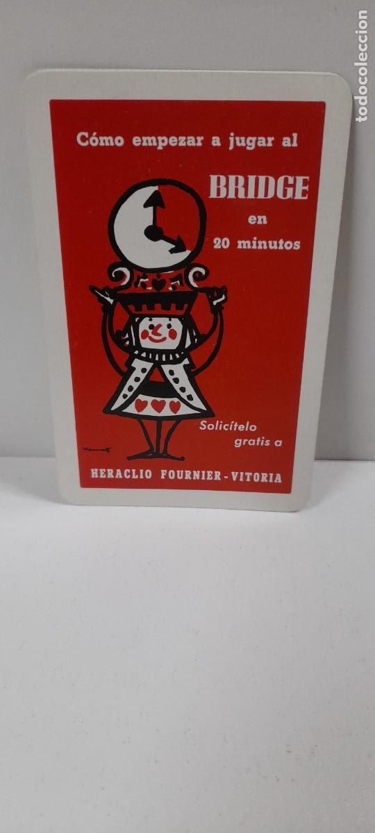 Collectionnisme Calendriers: CALENDARIO DE BOLSILLO COMO EMPEZAR A JUGAR AL BRIDGE . H. FOURNIER . VITORIA . FOURNIER . A&Ntilde;O 1963