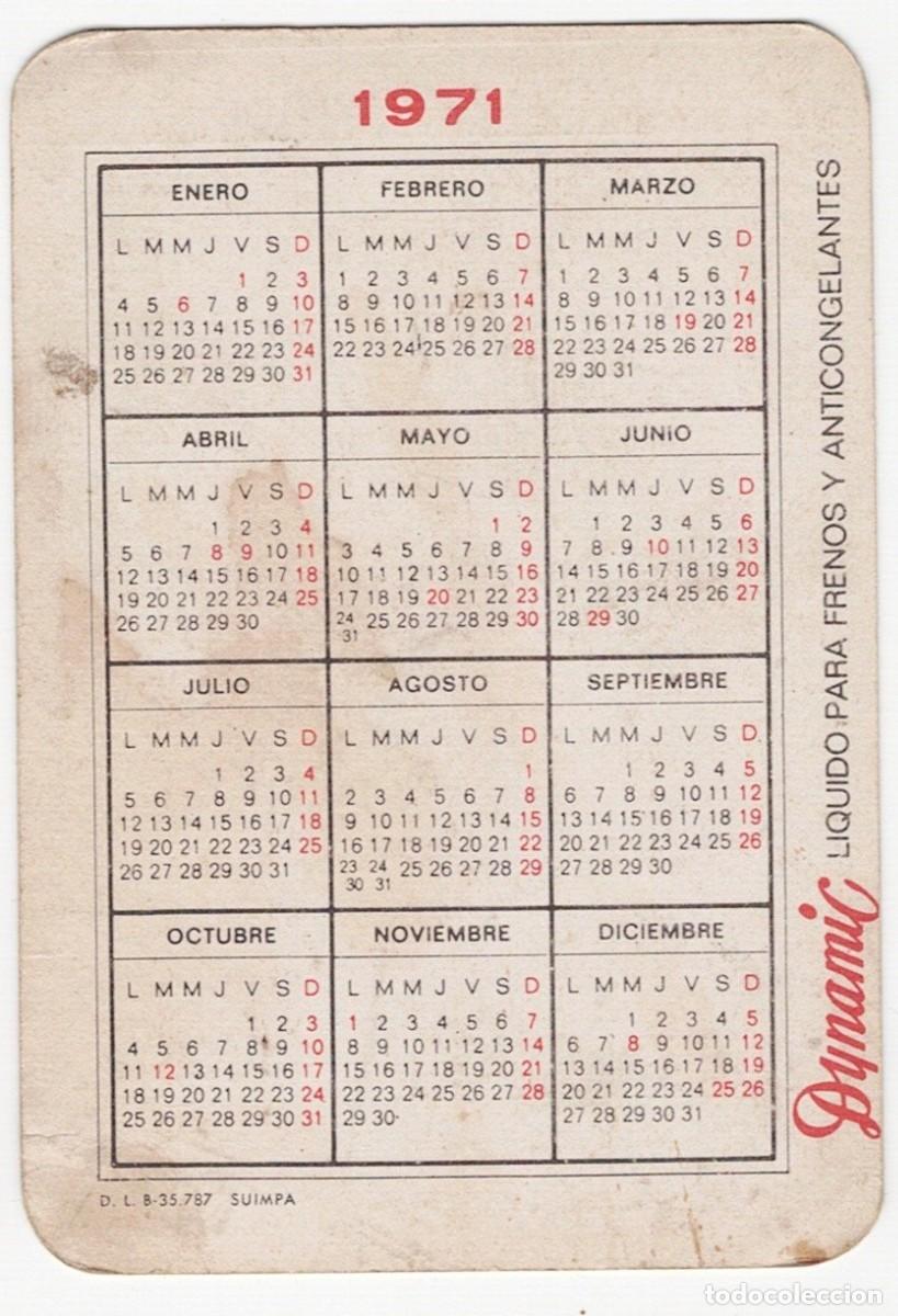 Coleccionismo calendarios: CALENDARIO 1971 DYNAMIC - Foto 2