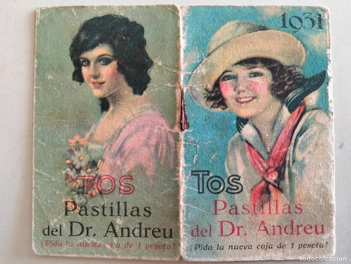 Collezionismo Calendari: CALENDARIO DE BOLSILLO 1931, PUBLICIDAD PASTILLAS DEL DR ANDREU